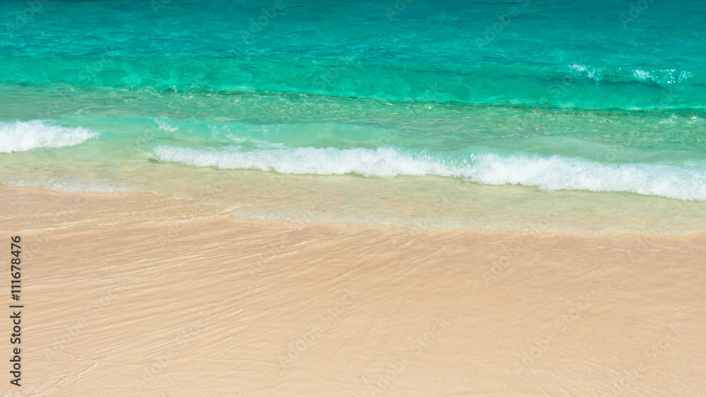 Water clear at the sandy beach