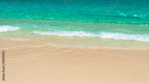 Water clear at the sandy beach