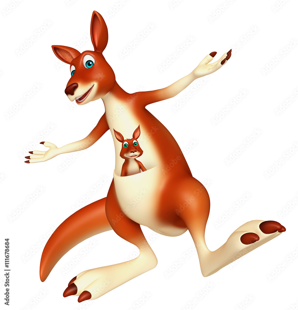 funny Kangaroo cartoon character Stock Illustration | Adobe Stock