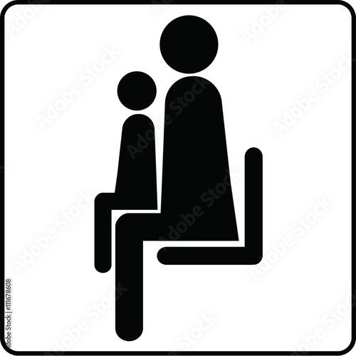 place for parents with children sign