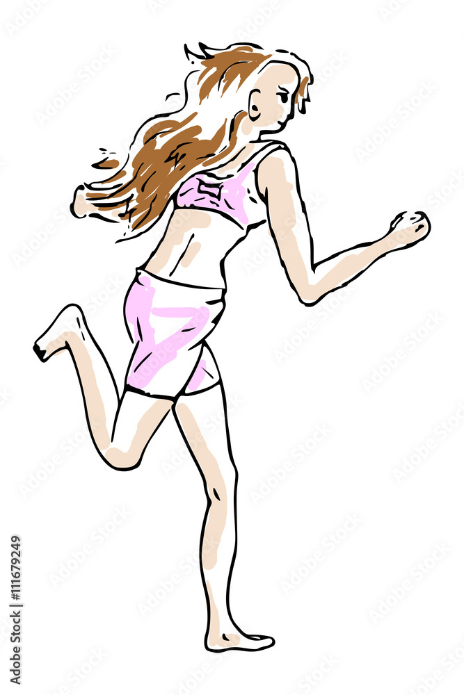 Vrouw aan het hardlopen