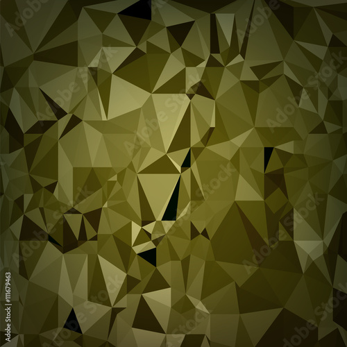 Abstract Digital Polygonal Brown Background. Abstract Triangular Pattern