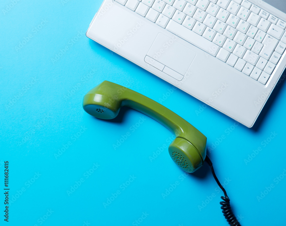 handset and laptop handset and laptop