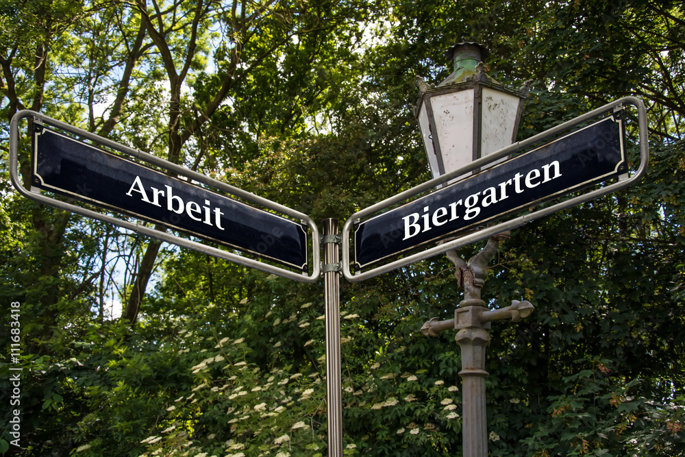 Fototapeta premium Schild 105 - Biergarten