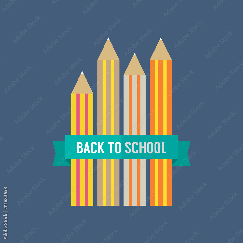 Back to School Concept Vector Illustration.