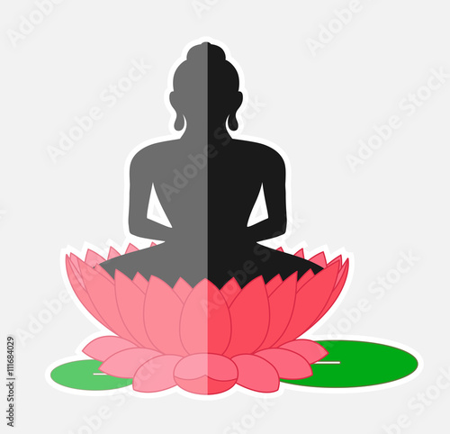 Buddha Sitting Over the Lotus