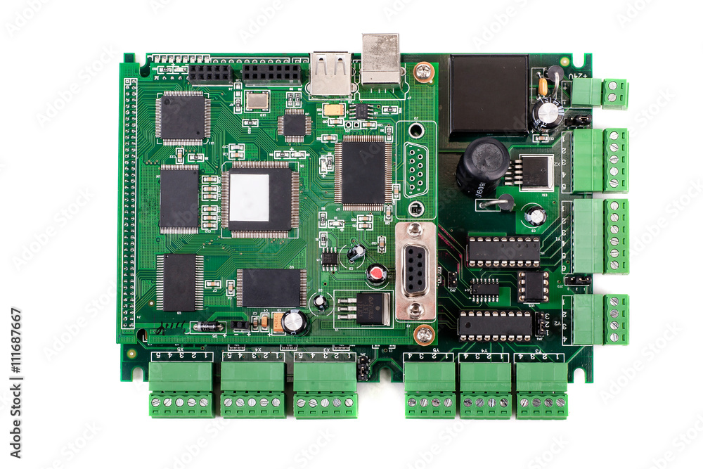 system board, component for laser industry. isolated on white background system board, component for laser industry. isolated on white background