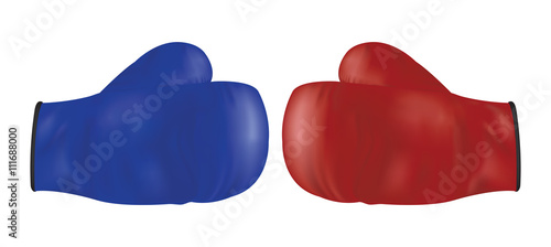 red and blue boxing glove 