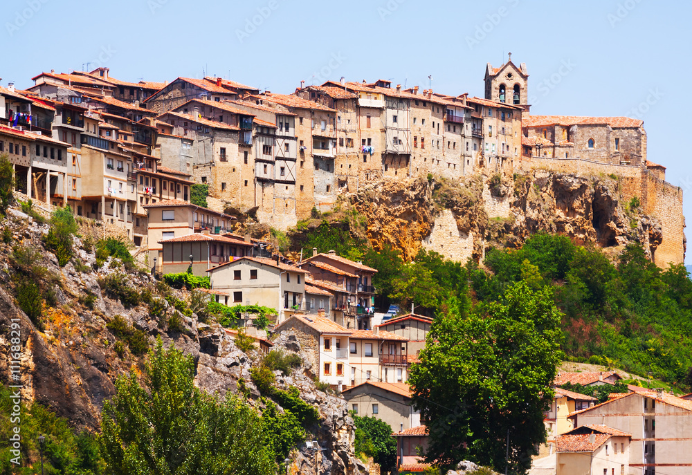  houses on rocks in Frias. Burgos