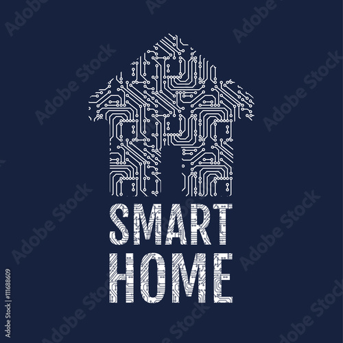 Smart home logo. Vector illustration.