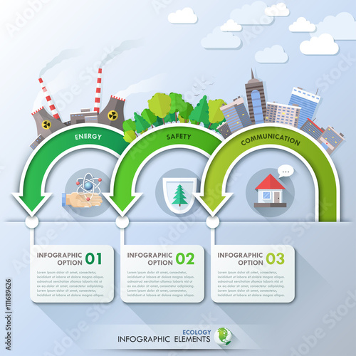 Modern infographics options banner