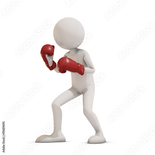 boxer 3d man, 3D rendering