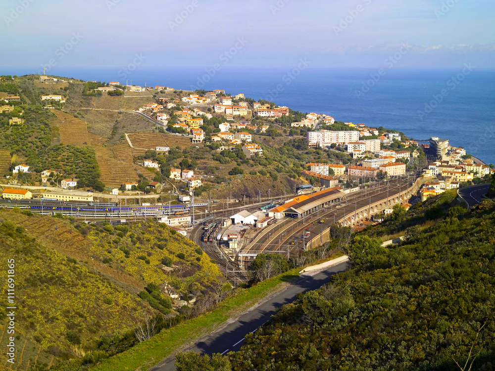 Fototapeta premium vistas aerea de Cervera francia