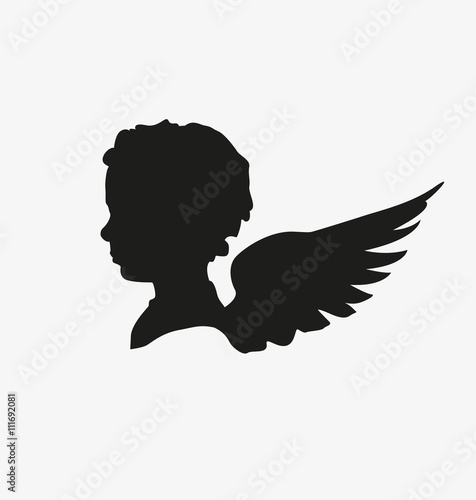 Slika na platnu silhouette cherub