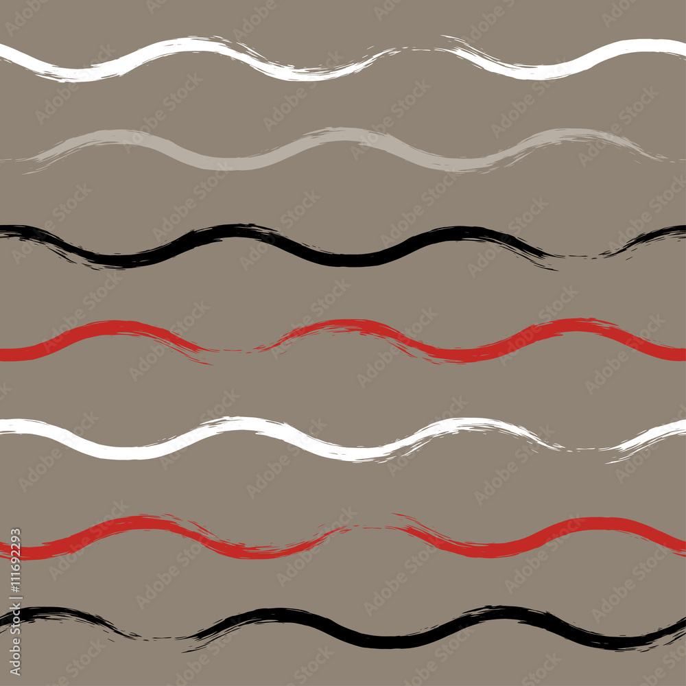 Cute vector geometric seamless pattern. Brush strokes, wavy lines. Hand drawn grunge texture. Abstract forms. Endless texture can be used for printing onto fabric or paper Cute vector geometric seamless pattern. Brush strokes, wavy lines. Hand drawn grunge texture. Abstract forms. Endless texture can be used for printing onto fabric or paper