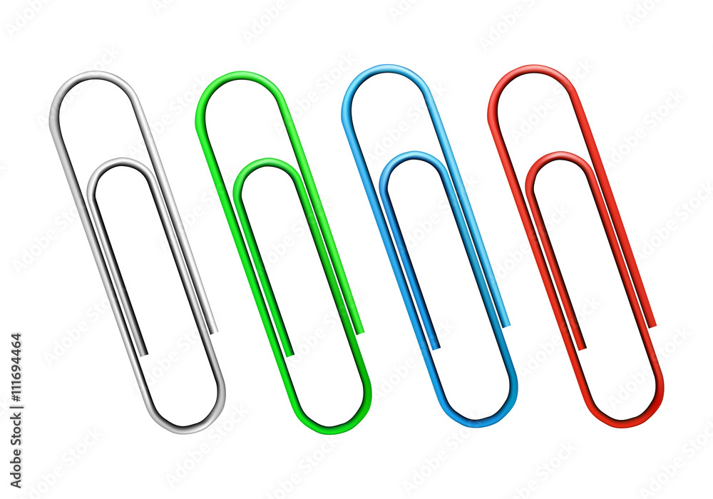 Vector paper clips. Vector paper clips.