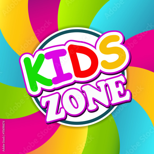 Kids Zone Banner Design. Children Playground Zone.  photo
