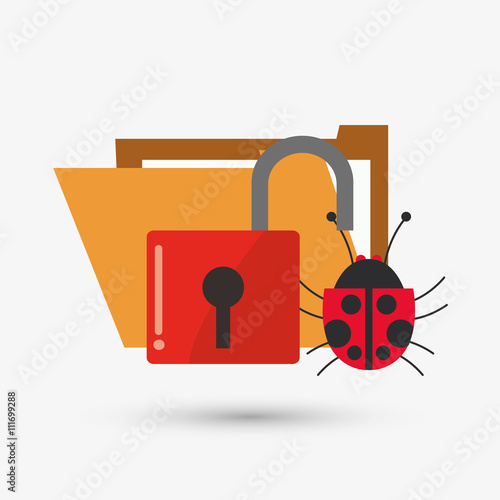 File design. security icon. Isolated illustration