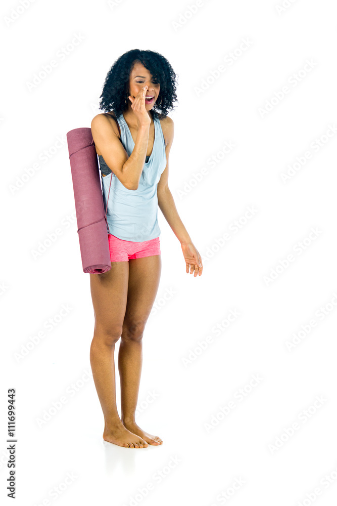 female model attractive woman on plein background with copy spac