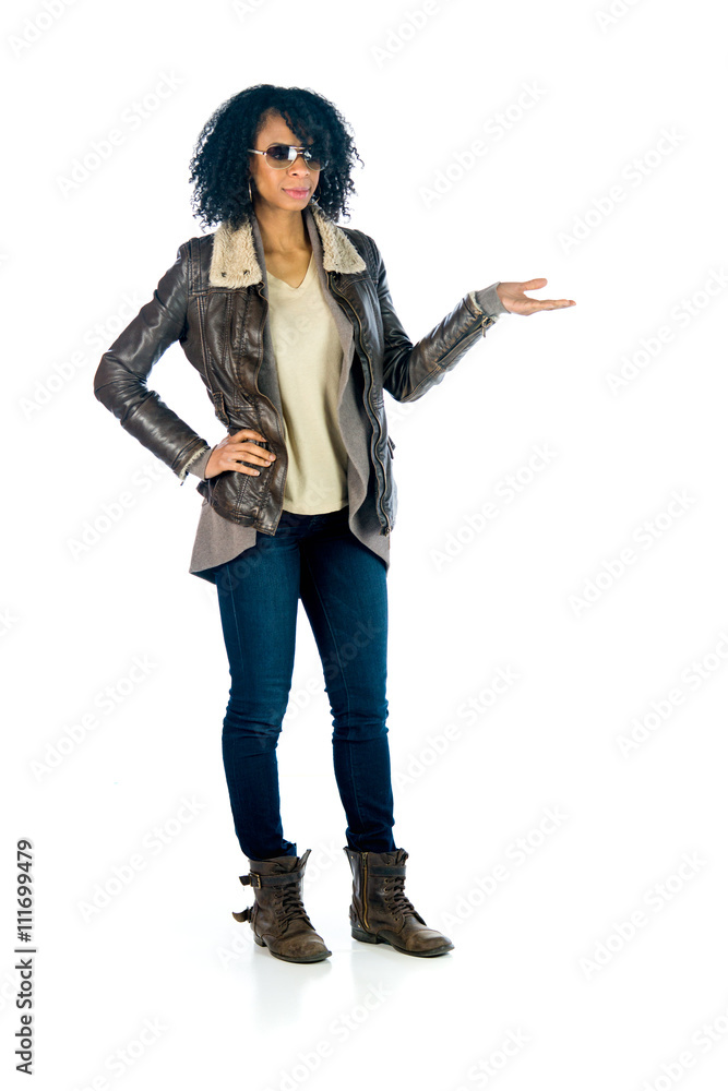 female model attractive woman showcasing empty spcace for logo o female model attractive woman showcasing empty spcace for logo o