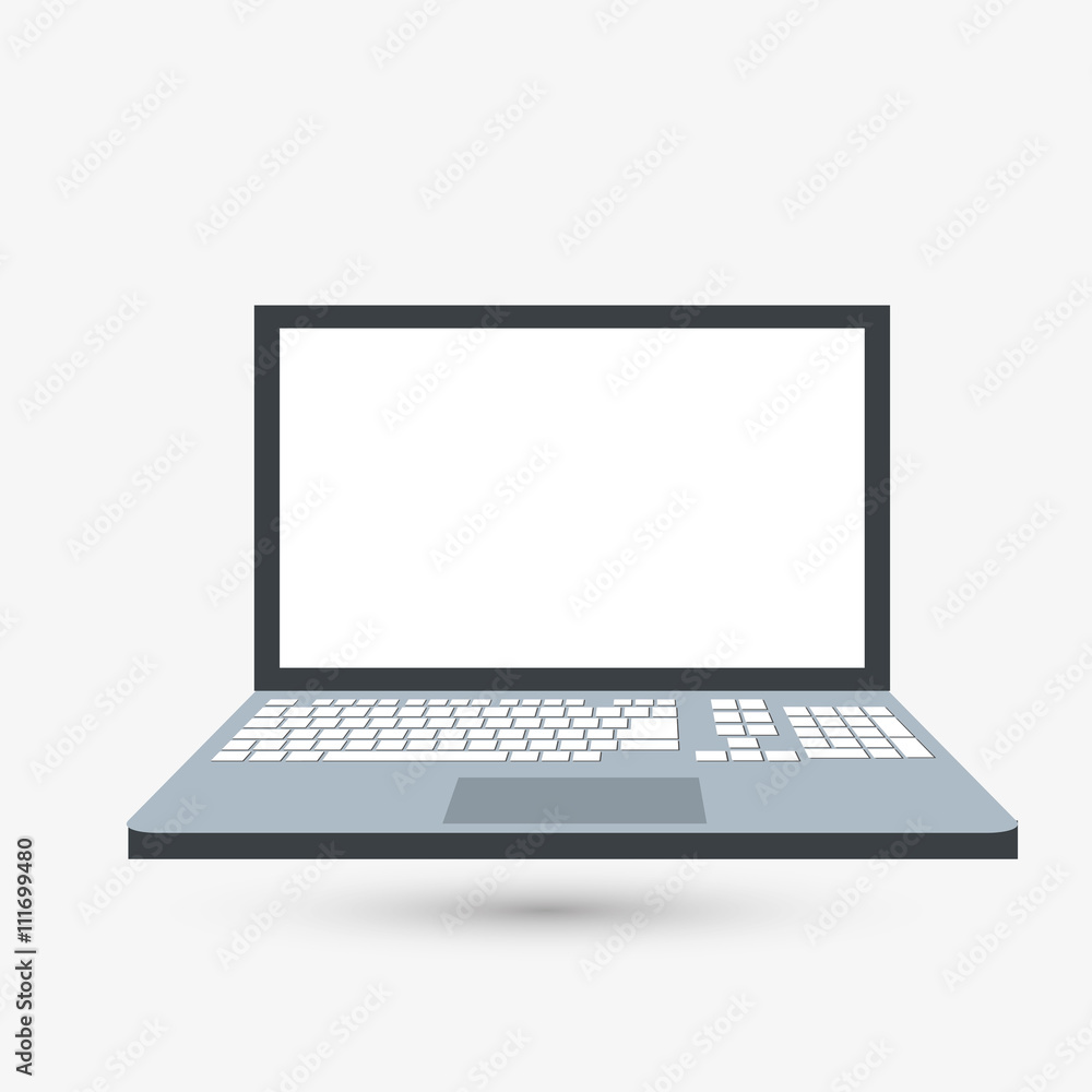 Laptop design. Technology icon. Isolated illustration Laptop design. Technology icon. Isolated illustration