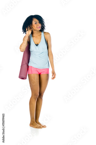 female model attractive woman on plein background with copy spac © bruno135_406