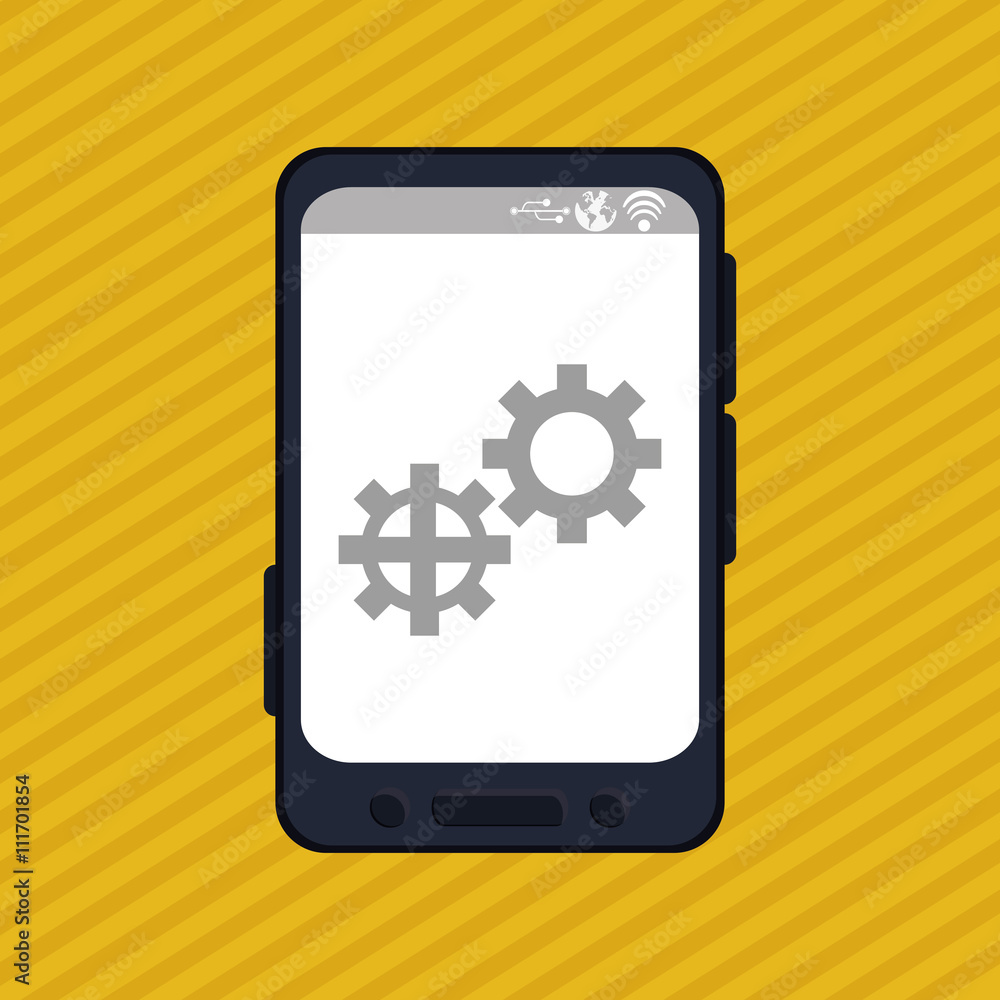 Smartphone design. Media icon. Flat illustration, technology vector Smartphone design. Media icon. Flat illustration, technology vector