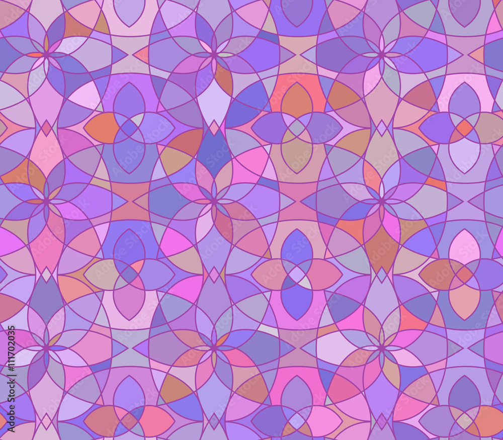 Seamless pattern with stained glass ornament Seamless pattern with stained glass ornament