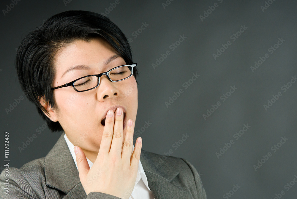 female model attractive woman on plein background with copy spac