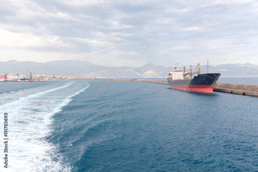 The water area of the port Heraklion. The water area of the port Heraklion.