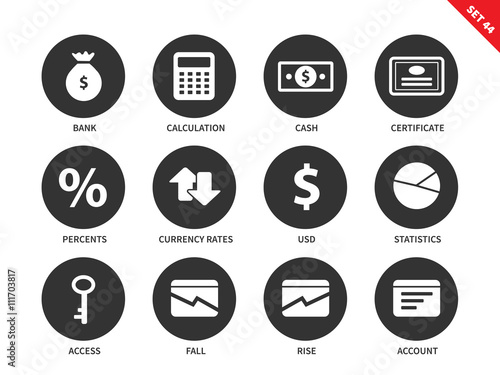 Economy icons on white background