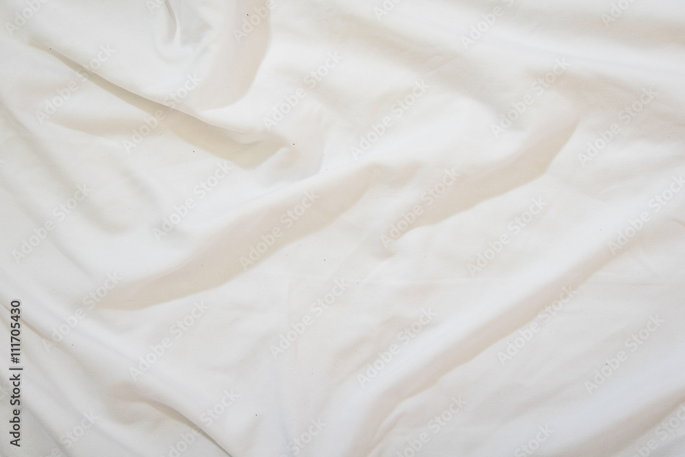 Top view of bedding sheets crease Top view of bedding sheets crease
