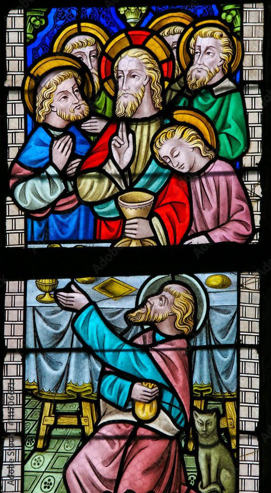 Naklejka premium Stained Glass - Maundy Thursday