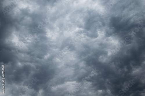 Dark clouds before thunderstorm