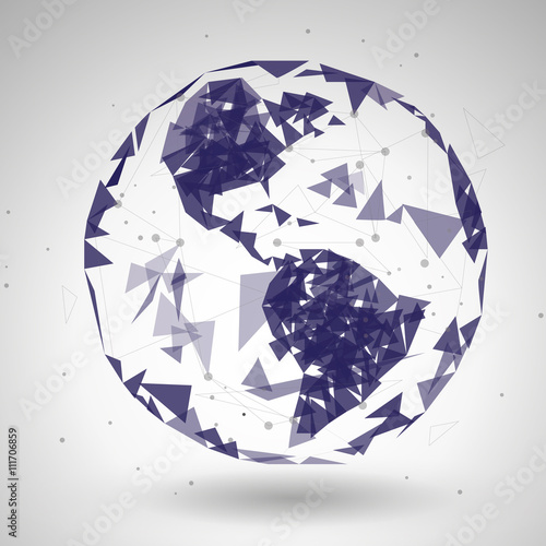 Unsere Welt/Erde im modernem Low-Poly Style