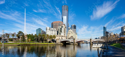 The Yarra River and southbank of Melbourne's CBD photo