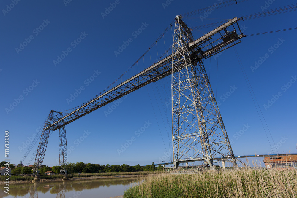 Transporter bridge crossing the Charente, Rochefort and Echillai