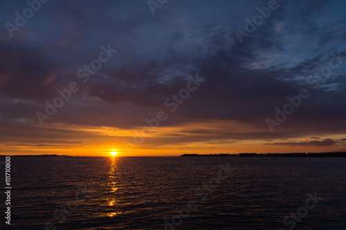 Sunset off the coast of Zadar  Croatia