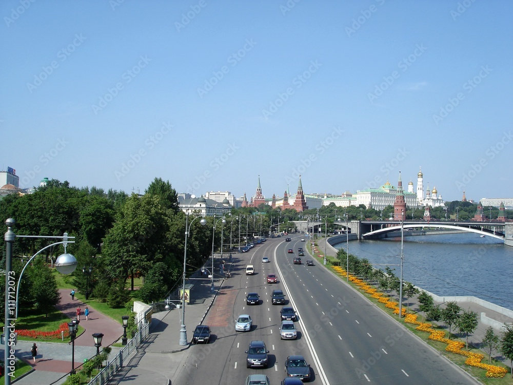 Kremlin and Moscow river view, Russia