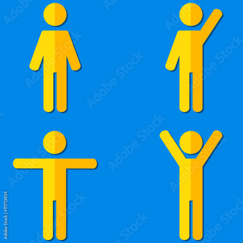 Stick figure icons, symbol. EPS10.