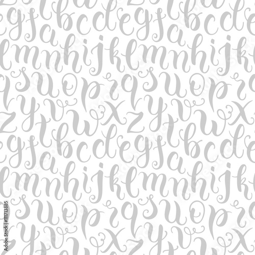 Hand drawn abc letters seamless pattern © irenemuse