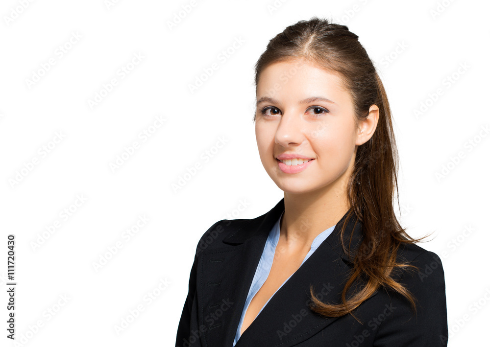 Businesswoman portrait isolated on white Businesswoman portrait isolated on white