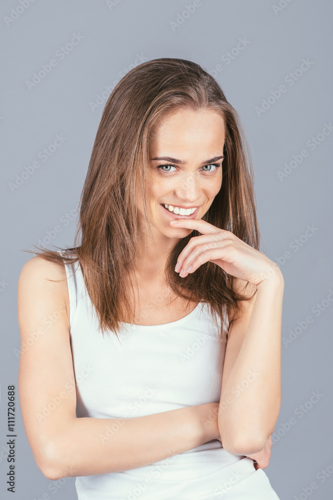 Portrait of a beautiful sly woman Portrait of a beautiful sly woman