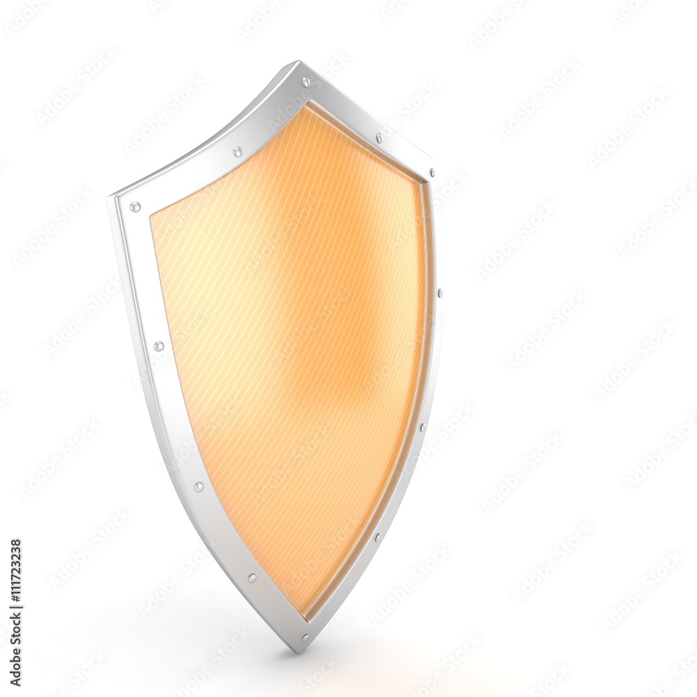 shield icon on white. 3d rendering. shield icon on white. 3d rendering.