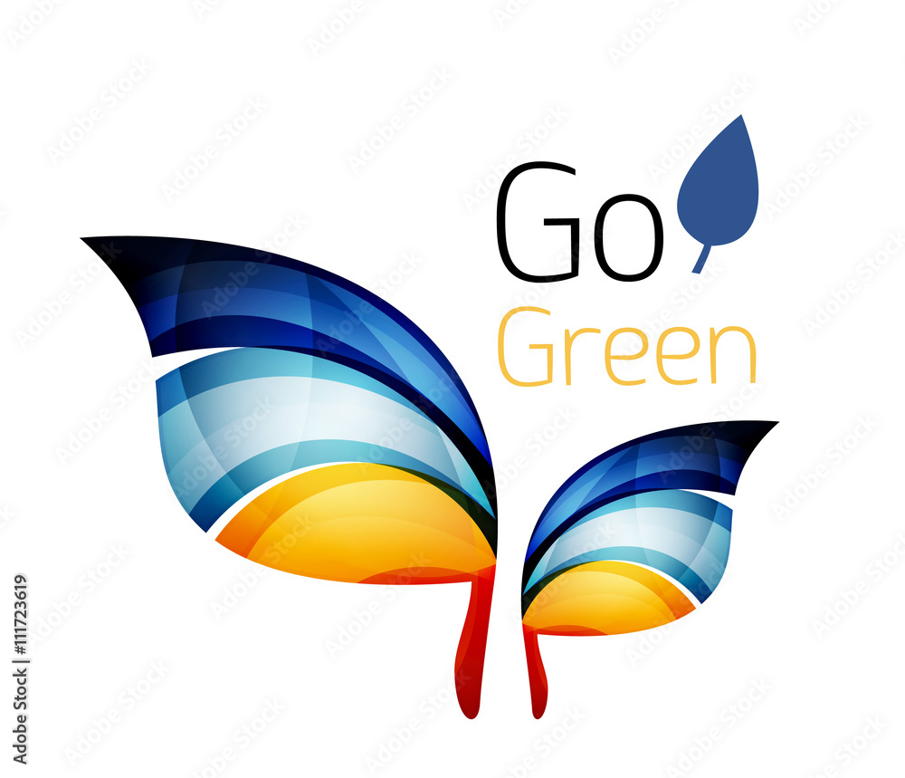 Go green. Leaf nature concept Go green. Leaf nature concept