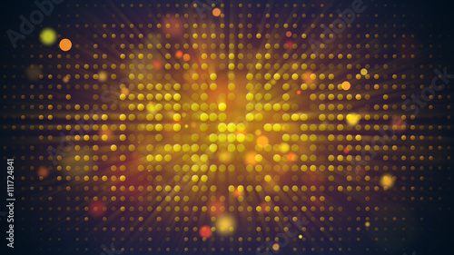 Fotografie Flashing light bulbs disco wall abstract background