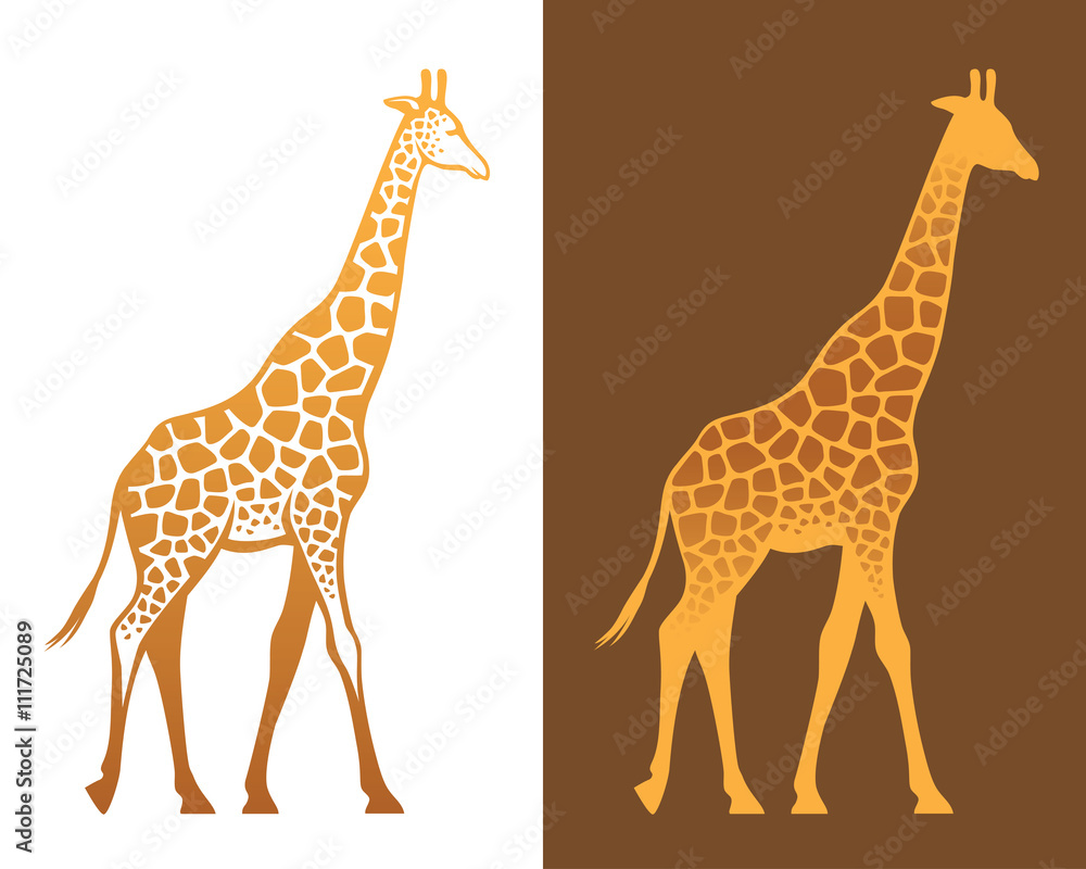 Naklejka premium Żyrafa z ilustracji plamy