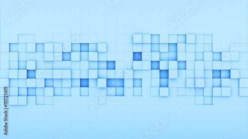 Blue squares 3D render