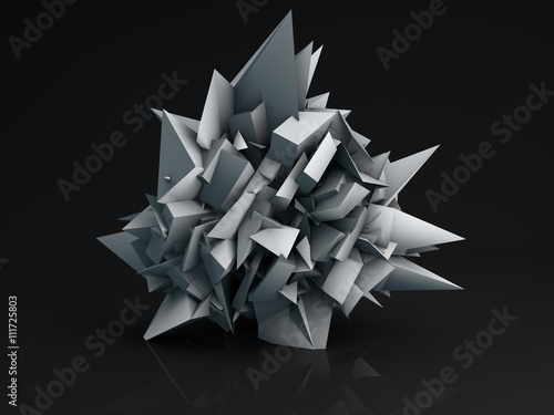Sharp edge shape abstract 3...