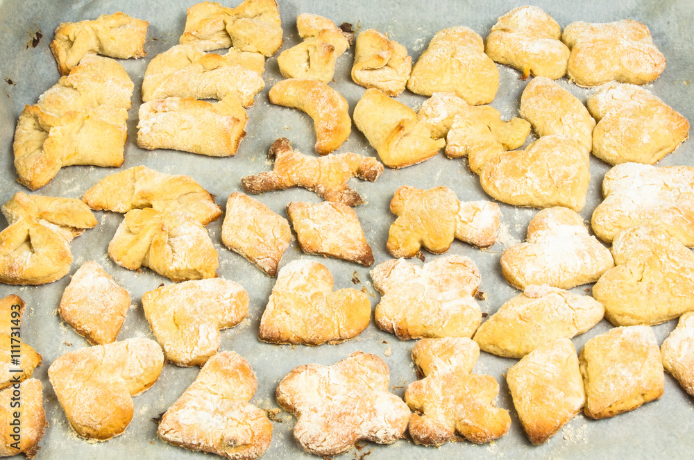 homemade cookies in powdered sugar homemade cookies in powdered sugar